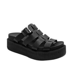 T.U.K. V9001L Black Fisherman Creeper Sandal Size W11M NWOB